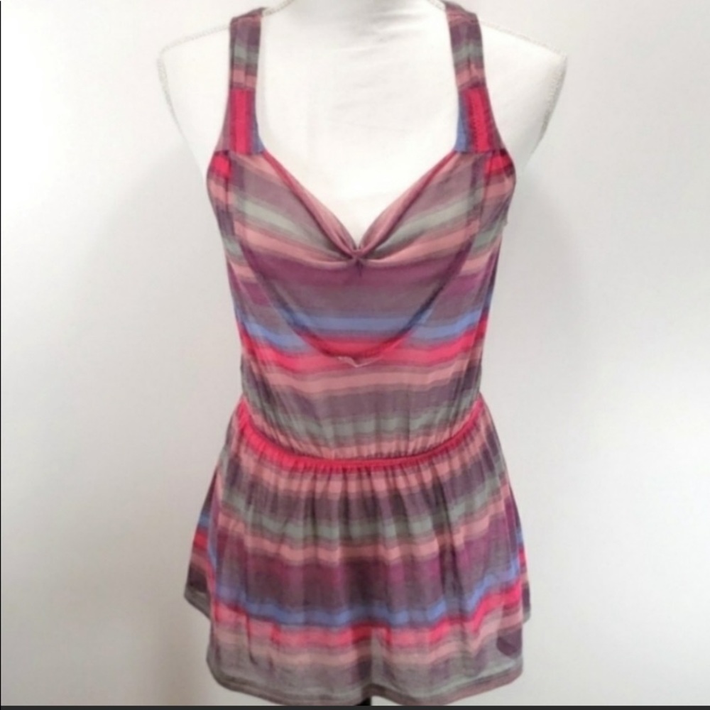 Free People Striped Peplum Tank Top
